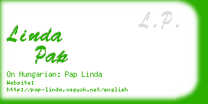 linda pap business card
